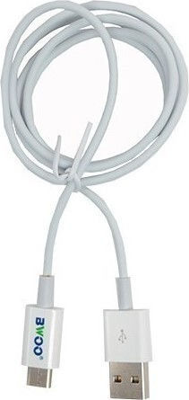 BWOO Cablu USB 2.0 USB-C Masculin - USB-A Alb 1m CAB-0019