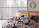 Das Home Duvet Cover Set Queen with 2 Pillowcases 220x240 Happy Line 9214 Multicolored