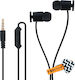 Forever CM-210 In-ear Handsfree Ακουστικά με Βύσμα 3.5mm Μαύρο