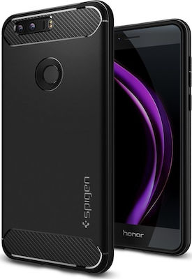 Spigen Rugged Armor Back Cover Σιλικόνης Μαύρο (Honor 8)