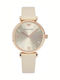 Emporio Armani Classic Women's Watch with Beige Leather Strap
