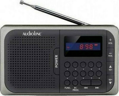 Audioline TR-210 Φορητ Ραδιφωνο Μπαταρας με USB Μαρο