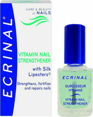 Ecrinal Nail Hardener with Vitamins with Brush With Silk Lipest 10ml