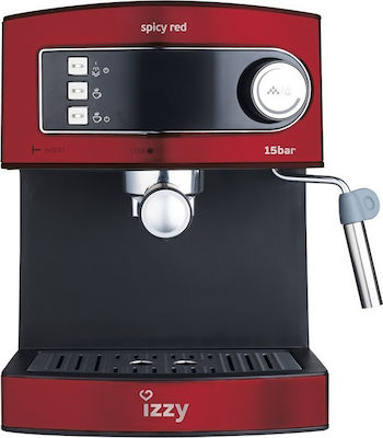 Izzy 6823 Barista Automatic Espresso Machine 15bar Red