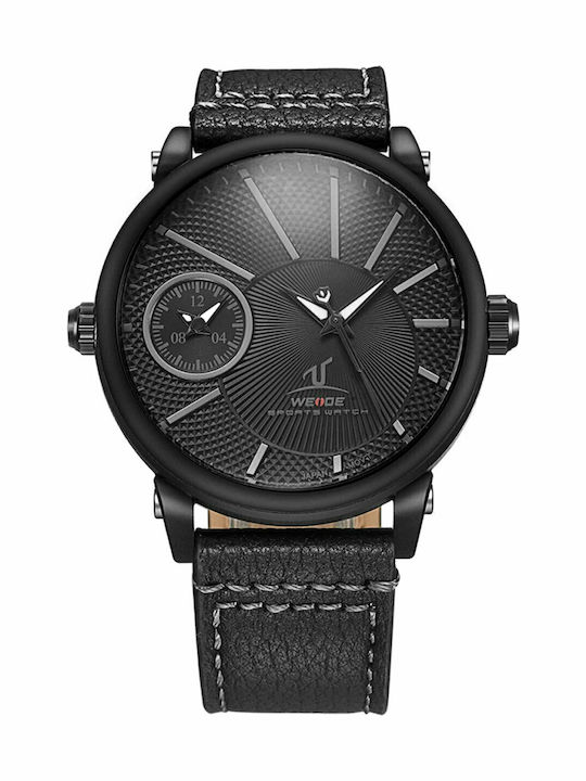 Weide Men's Watch 50mm Battery with Black Leath...