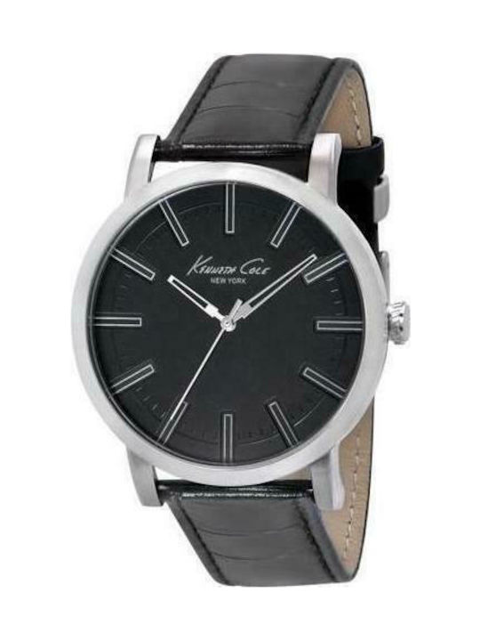 Kenneth Cole Watch Battery with Black Leather Strap KC1997