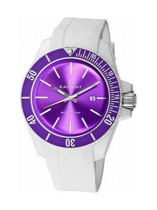 Radiant Ανδρικό Ρολόι 49mm Μπαταρίας με Λευκό Κ...