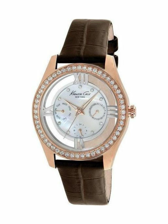 Kenneth Cole Women's Watch with Black Leather Strap