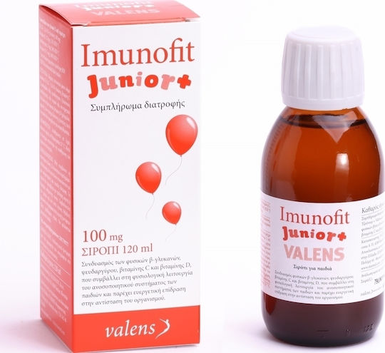 Valens Imunofit Junior 100mg Supplement for Immune Support 120ml Green Apple