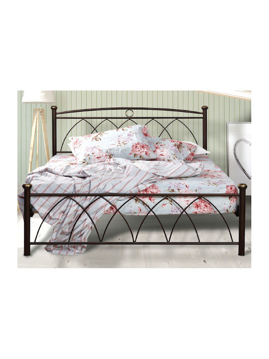 No 23 Metal Bed Semi-Double Bronze for Mattress 120x190cm