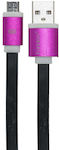 Earldom Flach USB 2.0 auf Micro-USB-Kabel Schwarz 1m 1Stück