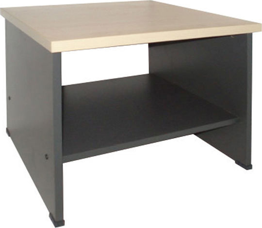 Quadratischer Beistelltisch Holzweiss M60xL60xH45cm E01292