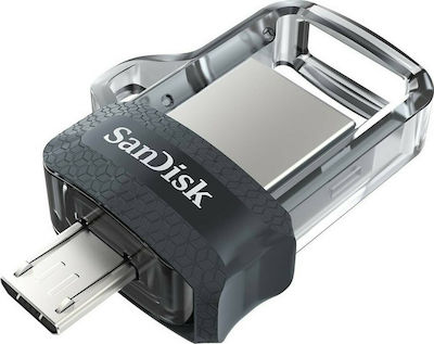 Sandisk Ultra Dual Drive M3.0 32GB USB 3.0 Stick with connection USB-A & micro USB-B Black