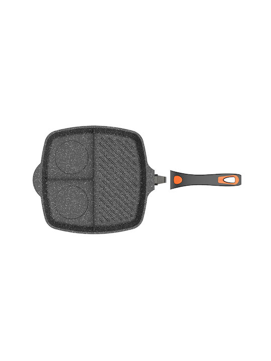 Berlinger Haus Granit Diamond Line Grill made of Aluminum with Stone Coating 28cm
