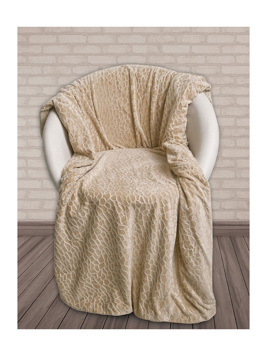 Das Home Pătură Fleece Simplă 150x170 cm Bej