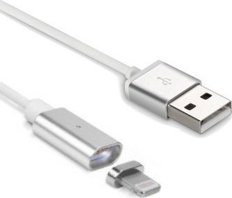 Magnet detasabil USB-A la Cablu Lightning Gri 1m (63-14405)