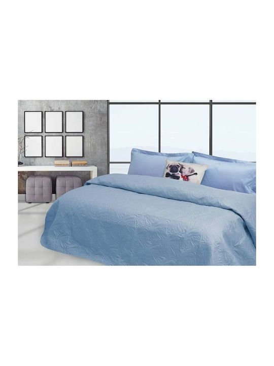 Das Home Happy Line 9316 Coverlet Queen Size Blue 220x240cm