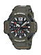 Casio G-Shock Master of G-Air Gravitymaster Watch Chronograph Battery with Green Rubber Strap