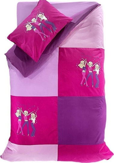 Nima Buzz Dancing Queen Set Kinderbettbezug Einzel mit Kissenbezug Mehrfarbig 160x240cm