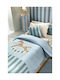 Saint Clair Toy Детски Плик за Завивка Единичен Памучен Синьо 160x220бр