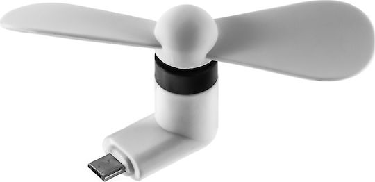 USB Phone Fan White Micro USB Fan MUSBFAN-WHT