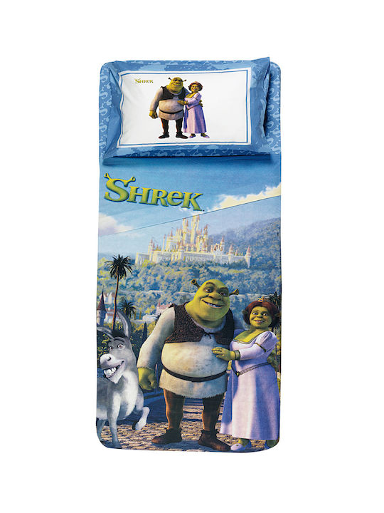Palamaiki Shrek Kids Duvet Cover Set Single with Pillowcase Blue 160x240cm