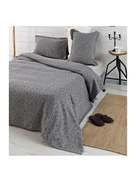 Palamaiki Tulipan Set Blanket Pique Queen 240x250cm. Gray