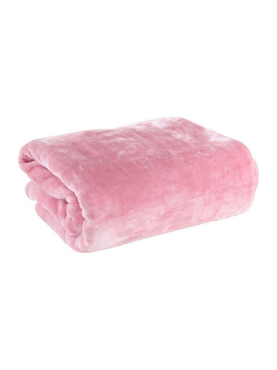 Nef-Nef Loft Κουβέρτα Βελουτέ Μονή 160x220εκ. Pink