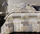 Nima Bettbezug-Set Flanell Einzelbett mit Kissenbezug 160x240 Country Inverno Beige