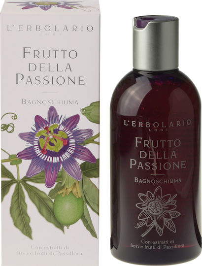 L' Erbolario Frutto Della Passione Bubble Bath Gel with Almond & Tropical Fruits Scent 250ml