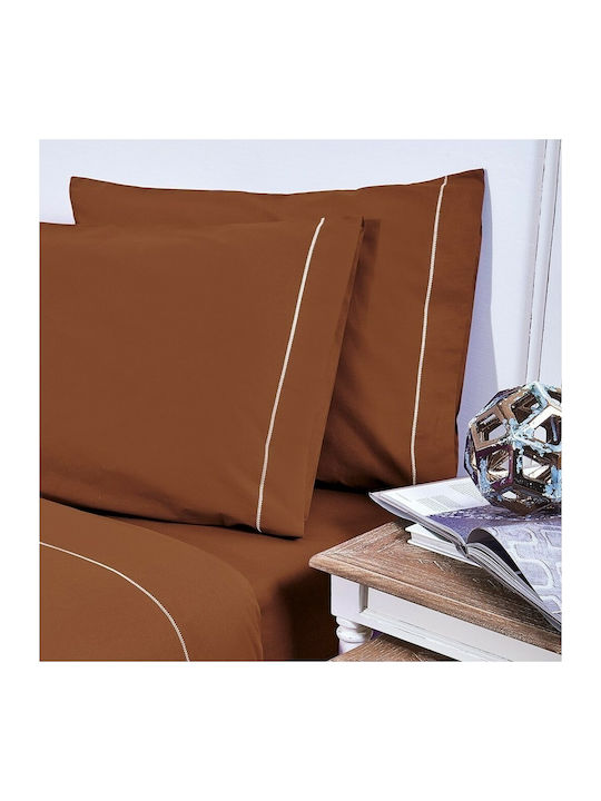 19V69 Bettbezug Baumwolle Über-Doppelbett 230x250 Arcobaleno Bello Chocolate 10.00682