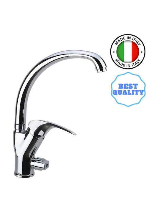 Fiore MAX Tall Counter Kitchen Faucet with Silver Spring Spout