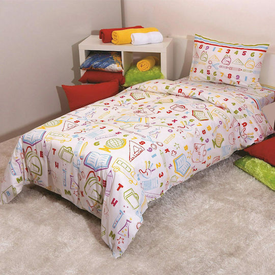 Viopros Sheet Set Single Cotton Smart 160x270cm