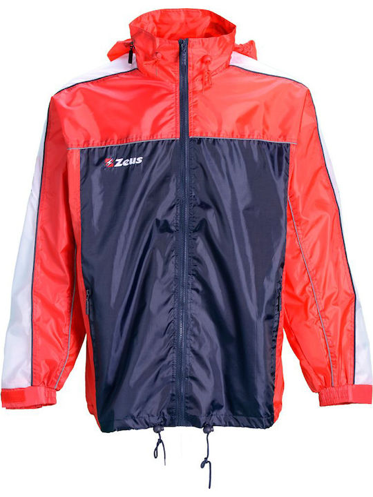 Zeus Eolo Herren Jacke Lässig Winddicht Blue / Red