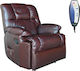 Massage Artificial Leather Massage Relax Armchair Brown 88x89x99cm