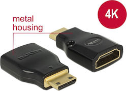 DeLock 65665 mini HDMI male σε HDMI female DeLock 65665 mini HDMI male σε HDMI female