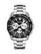 Curren Watch Chronograph Battery with Metal Bracelet Silver / Black