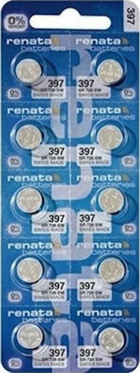 Renata 397/SR726SW Μπαταρίες Silver Oxide Ρολογιών SR59 1.55V 10τμχ