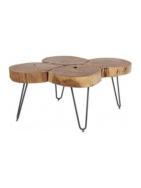 Orbital Rectangular Coffee Table Natural L90xW60xH40cm