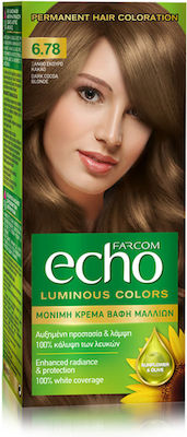 Farcom Echo Set Hair Dye 6.78 Dark Cocoa Blonde 60ml