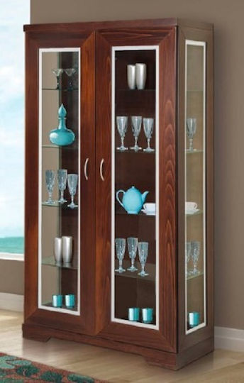 106 Bodenstehend Wohnzimmer Vitrine aus Spanplatte mit Glas Kastanie 90x40x188cm 106 Bodenstehend Wohnzimmer Vitrine aus Spanplatte mit Glas Kastanie 90x40x188cm