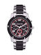 Michael Kors Caine Men's Watch 45mm Chronograph Battery with Black Metal Bracelet