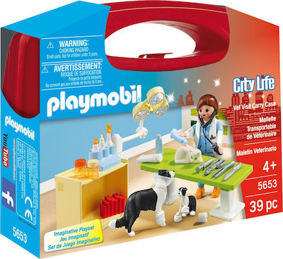 Playmobil City Life Vet Visit Carry Case for 4+ years old