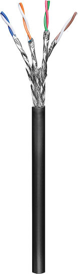 Goobay S/FTP Cat.6 Gigabit Network Cable Outdoor without Terminated 100m Black