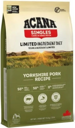 Acana Yorkshire Pork 2kg Dry Food Diet, Grain-Free for Adult Dogs with Pork and Salmon