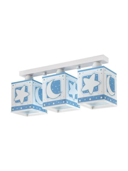 Ango Kids Chandelier Mount Ceiling Light E27 Moon Blue 23W