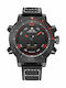 Weide Herrenuhr 50mm Batterie mit Schwarz Stoffarmband