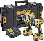 Dewalt Set Schlagbohrschrauber & Schlagschraubendreher 18V mit 2 Batterien 5Ah