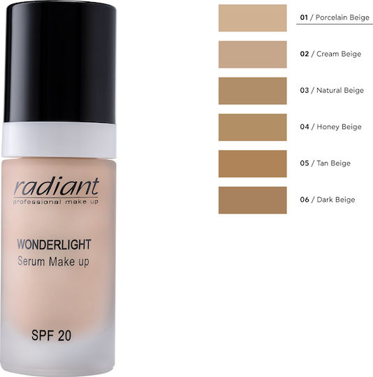 Radiant Wonderlight Serum Liquid Make Up SPF20 01 Porcelain Beige 30ml
