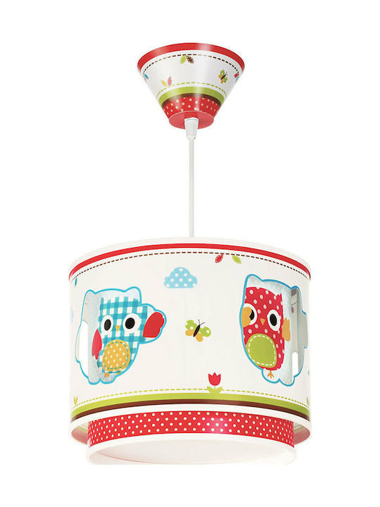 Ango Κουκουβαγιες Single Bulb Kids Lighting Pendant of Plastic with Drive Size E27 Πολύχρωμο